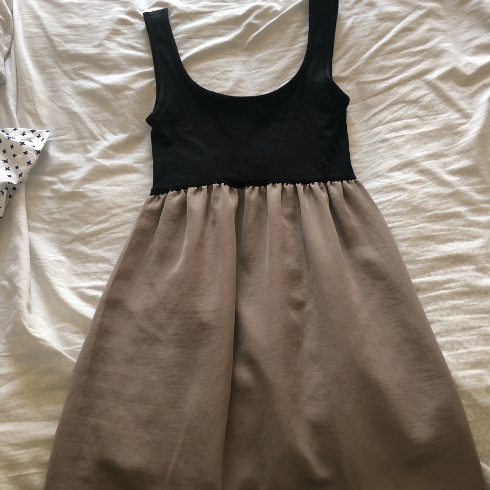 Grey and black dress